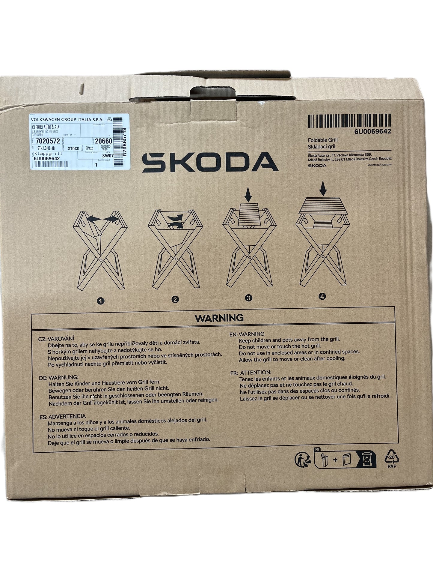 Barbecue pieghevole Škoda